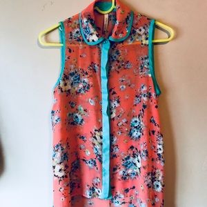 Floral detailed tank top 🌸